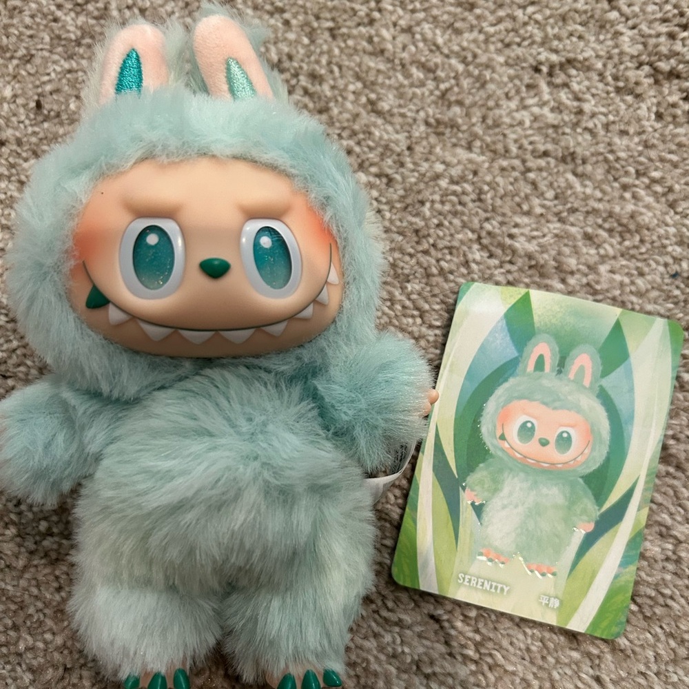 100% Authentic Labubu-Big into Energy-Serenity Plush Toy-Green One